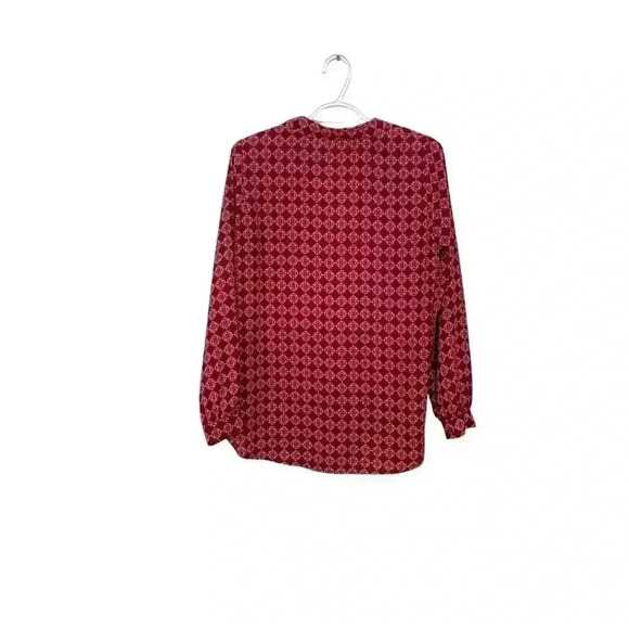 Pleione semi sheer tunic, long button  up sleeves, V-neck , light weight, summer - Picture 3 of 6